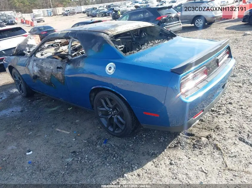2C3CDZAGXNH132191 2022 Dodge Challenger Sxt