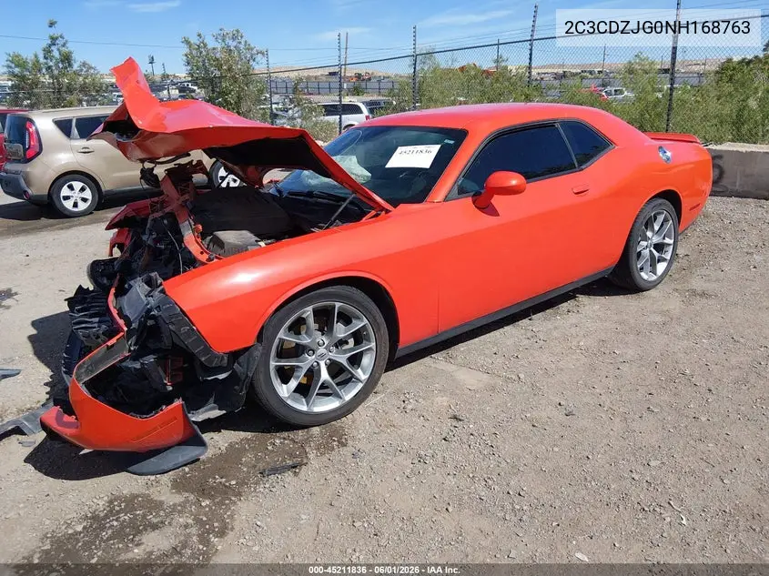 2022 Dodge Challenger Gt VIN: 2C3CDZJG0NH168763 Lot: 45211836