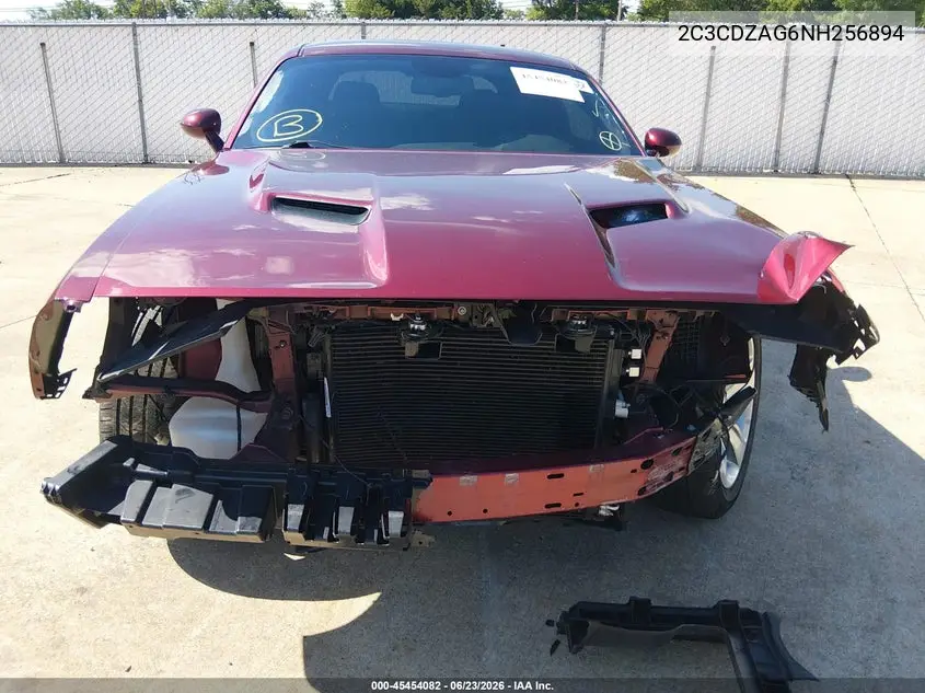 2022 Dodge Challenger Sxt VIN: 2C3CDZAG6NH256894 Lot: 45454082