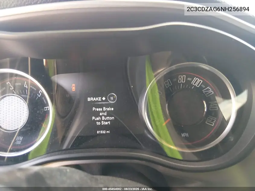2022 Dodge Challenger Sxt VIN: 2C3CDZAG6NH256894 Lot: 45454082