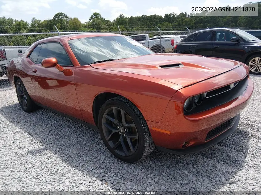 2022 Dodge Challenger Sxt VIN: 2C3CDZAG9NH211870 Lot: 45645044