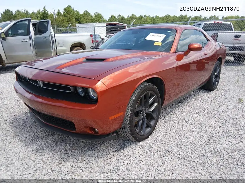 2022 Dodge Challenger Sxt VIN: 2C3CDZAG9NH211870 Lot: 45645044