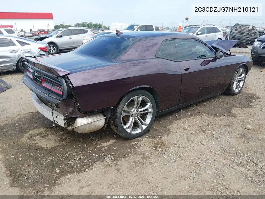 2022 Dodge Challenger Gt VIN: 2C3CDZJG7NH210121 Lot: 45654843