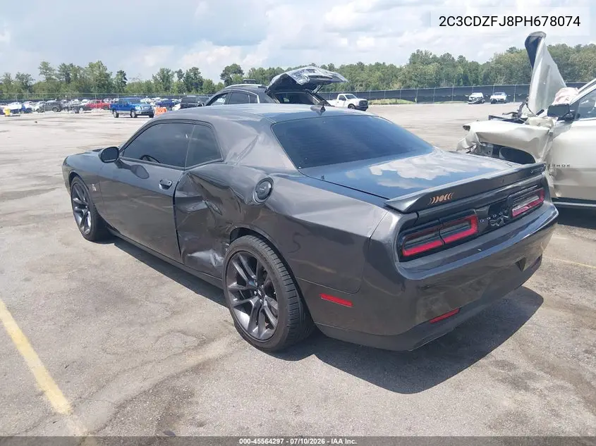 2023 Dodge Challenger R/T Scat Pack VIN: 2C3CDZFJ8PH678074 Lot: 45564297