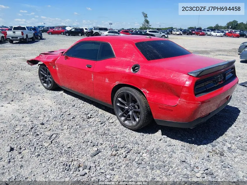 2023 Dodge Challenger R/T Scat Pack VIN: 2C3CDZFJ7PH694458 Lot: 45629679