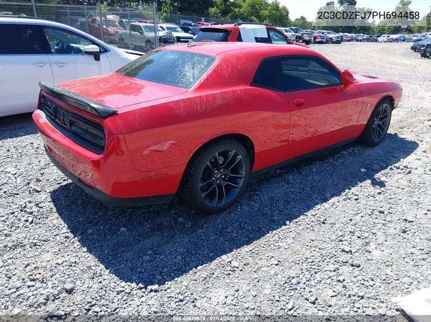 2023 Dodge Challenger R/T Scat Pack VIN: 2C3CDZFJ7PH694458 Lot: 45629679