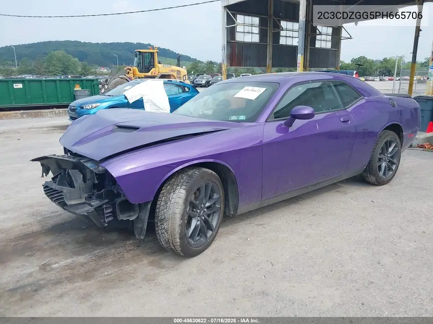 2023 Dodge Challenger Sxt Awd VIN: 2C3CDZGG5PH665706 Lot: 45630622