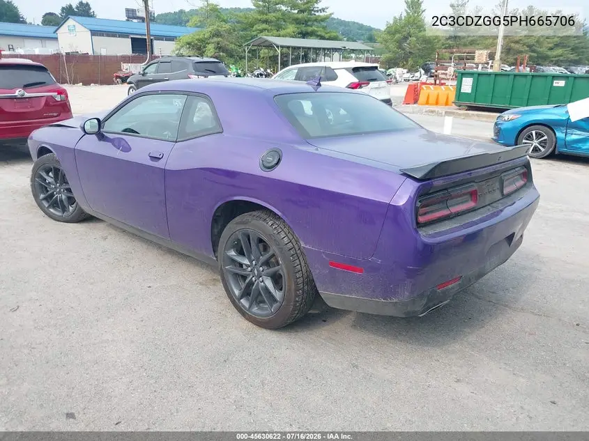 2023 Dodge Challenger Sxt Awd VIN: 2C3CDZGG5PH665706 Lot: 45630622