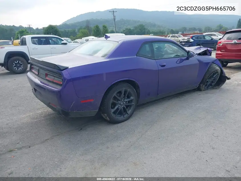 2023 Dodge Challenger Sxt Awd VIN: 2C3CDZGG5PH665706 Lot: 45630622