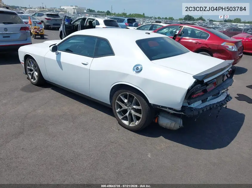 2023 Dodge Challenger Gt VIN: 2C3CDZJG4PH503784 Lot: 45643735