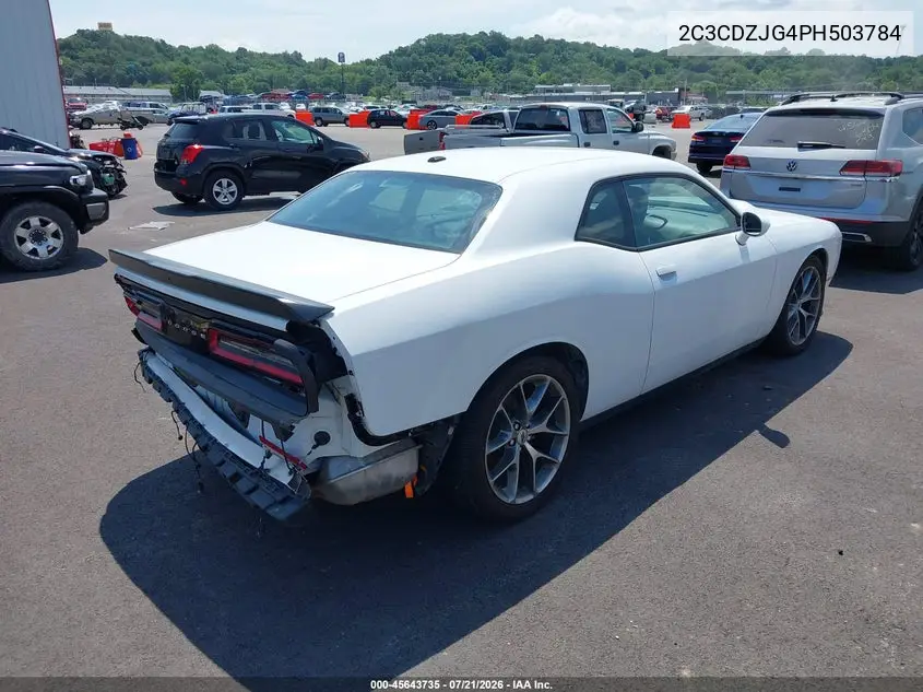 2023 Dodge Challenger Gt VIN: 2C3CDZJG4PH503784 Lot: 45643735