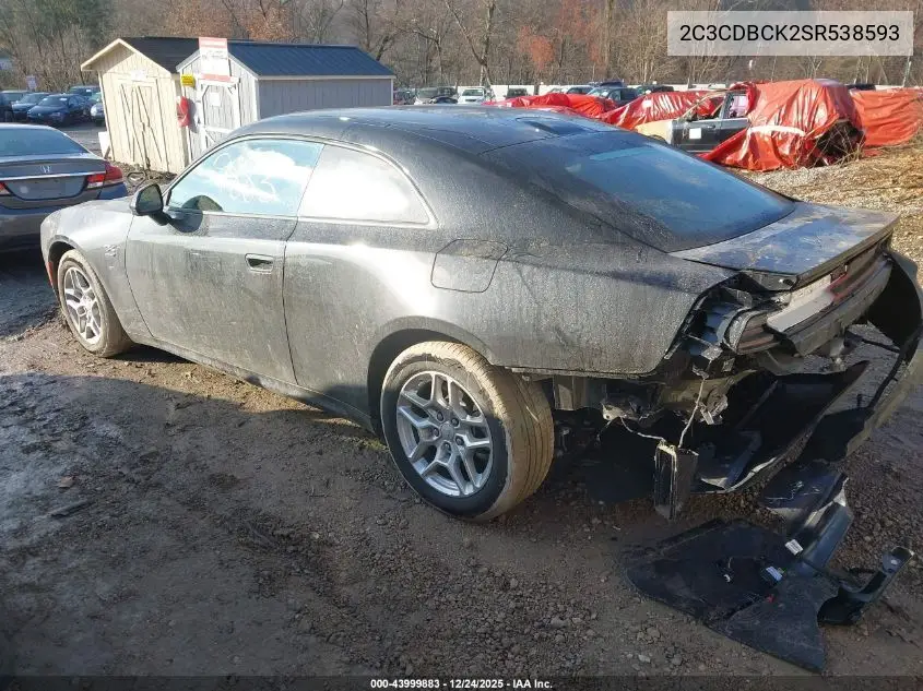 2025 Dodge Charger Daytona R/T Awd VIN: 2C3CDBCK2SR538593 Lot: 43999883