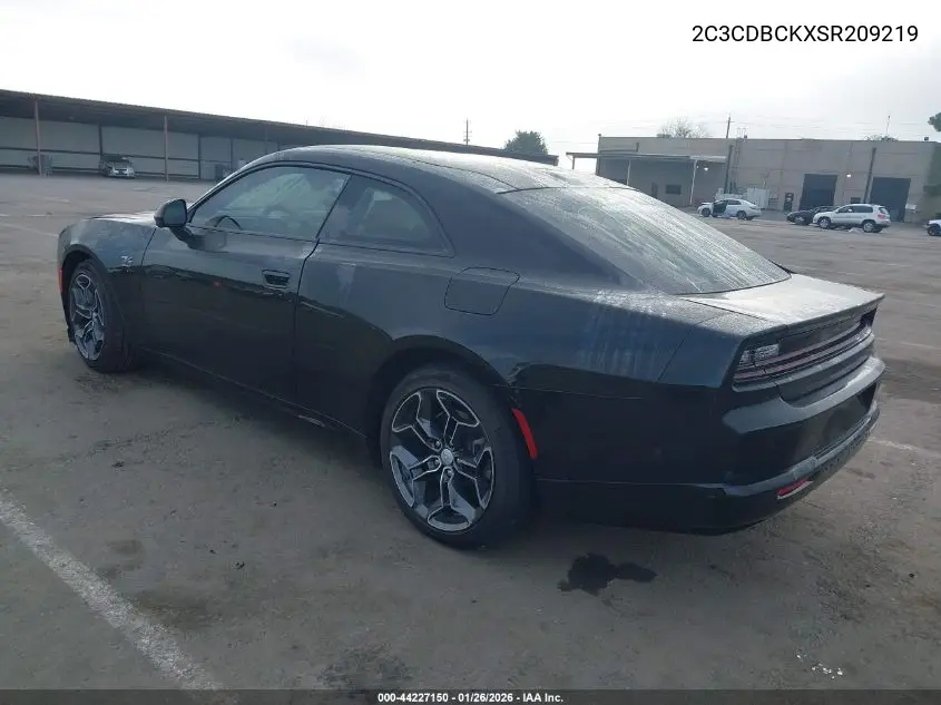 2025 Dodge Charger Daytona R/T Awd VIN: 2C3CDBCKXSR209219 Lot: 44227150
