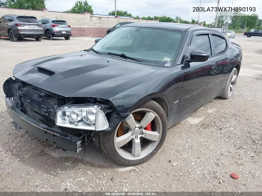2007 Dodge Charger Srt8 VIN: 2B3LA73WX7H890193 Lot: 45168796