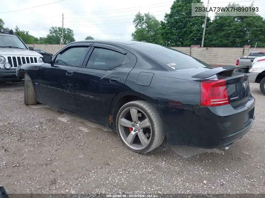 2007 Dodge Charger Srt8 VIN: 2B3LA73WX7H890193 Lot: 45168796