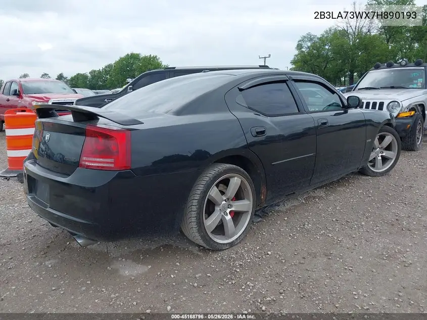 2007 Dodge Charger Srt8 VIN: 2B3LA73WX7H890193 Lot: 45168796