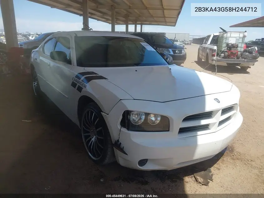 2008 Dodge Charger VIN: 2B3KA43G58H244712 Lot: 45449631