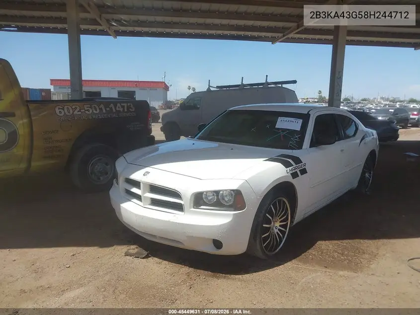 2008 Dodge Charger VIN: 2B3KA43G58H244712 Lot: 45449631