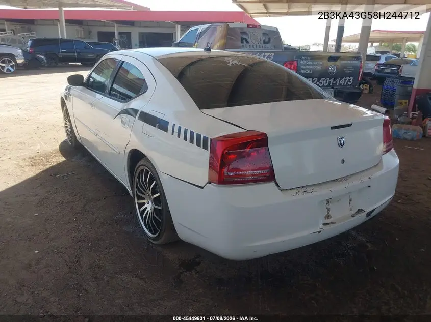 2008 Dodge Charger VIN: 2B3KA43G58H244712 Lot: 45449631