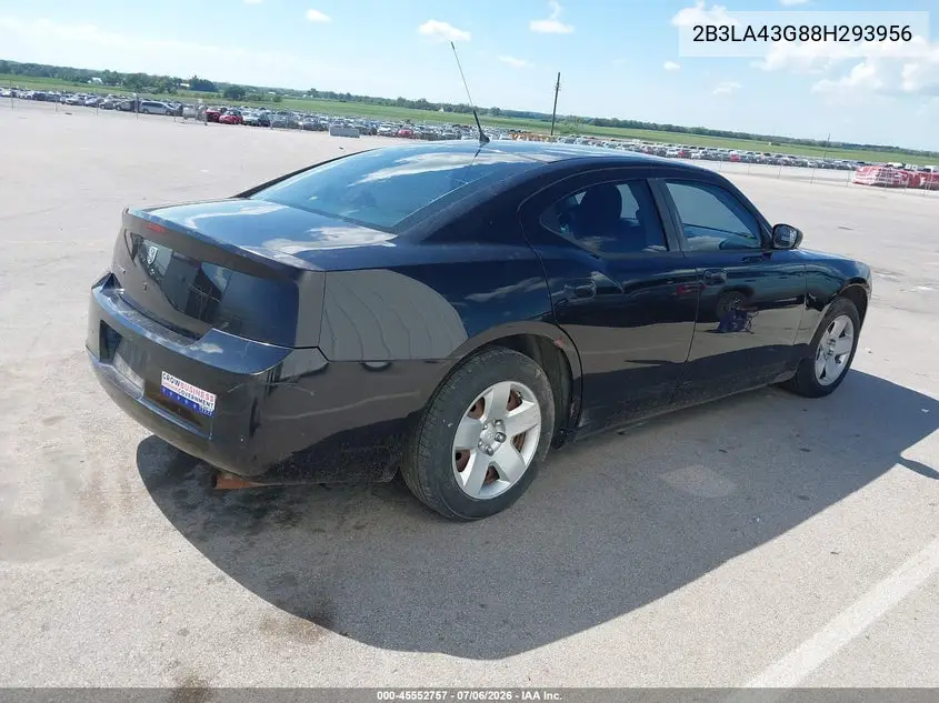 2008 Dodge Charger VIN: 2B3LA43G88H293956 Lot: 45552757