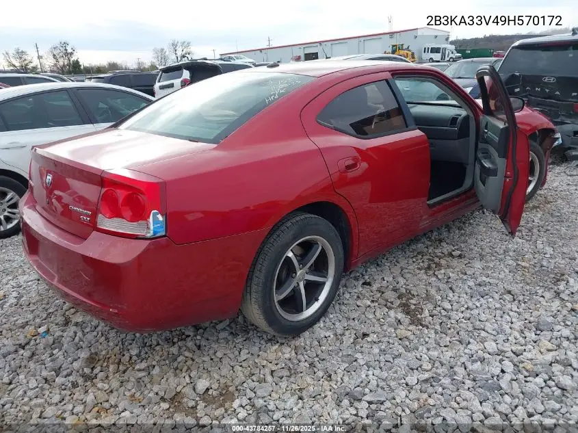2B3KA33V49H570172 2009 Dodge Charger Sxt