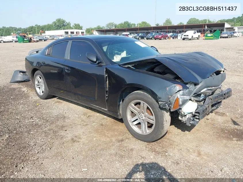 2011 Dodge Charger VIN: 2B3CL3CG8BH511437 Lot: 45666384
