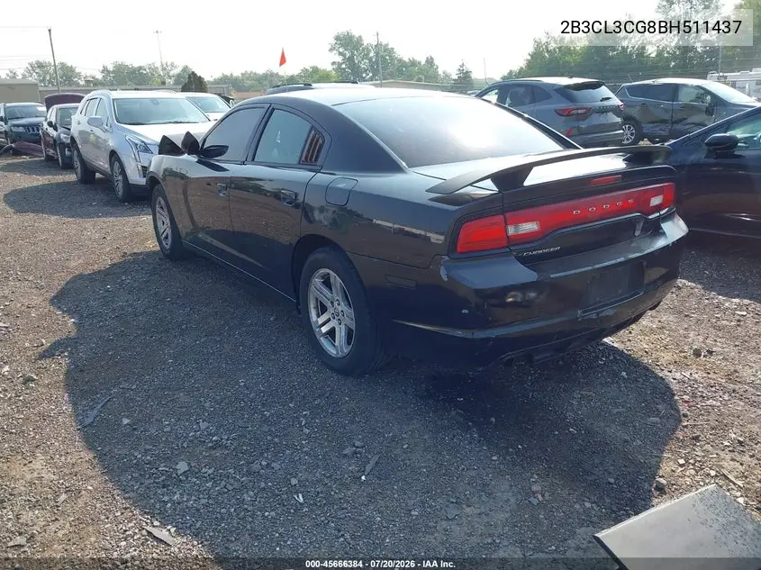 2011 Dodge Charger VIN: 2B3CL3CG8BH511437 Lot: 45666384