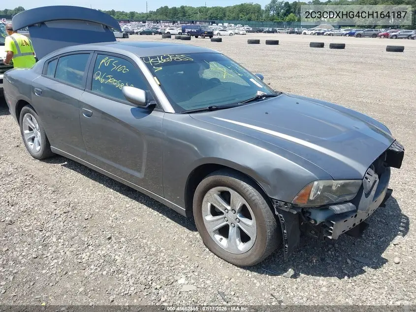2012 Dodge Charger Sxt VIN: 2C3CDXHG4CH164187 Lot: 45662855
