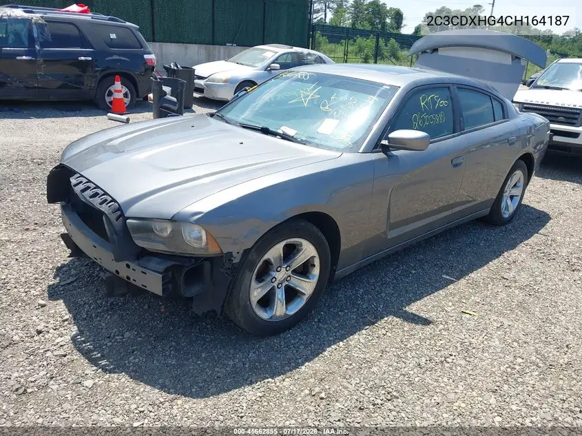 2012 Dodge Charger Sxt VIN: 2C3CDXHG4CH164187 Lot: 45662855
