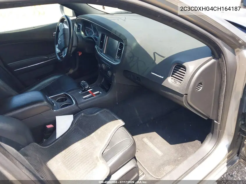2012 Dodge Charger Sxt VIN: 2C3CDXHG4CH164187 Lot: 45662855