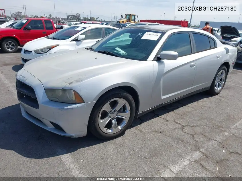 2012 Dodge Charger Se VIN: 2C3CDXBG1CH287180 Lot: 45678488