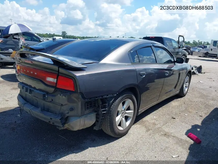 2013 Dodge Charger Se VIN: 2C3CDXBG8DH688503 Lot: 45585452