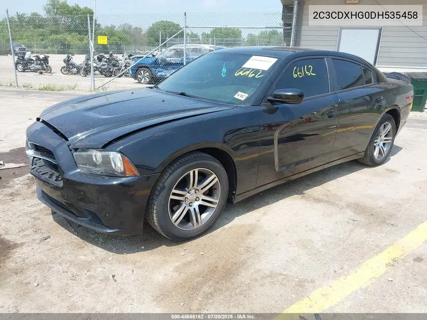2013 Dodge Charger Sxt VIN: 2C3CDXHG0DH535458 Lot: 45666162