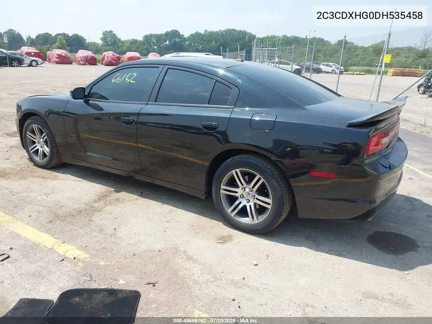 2013 Dodge Charger Sxt VIN: 2C3CDXHG0DH535458 Lot: 45666162