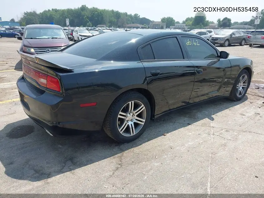 2013 Dodge Charger Sxt VIN: 2C3CDXHG0DH535458 Lot: 45666162