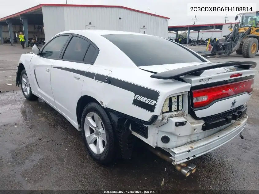 2C3CDXBG6EH108814 2014 Dodge Charger Se