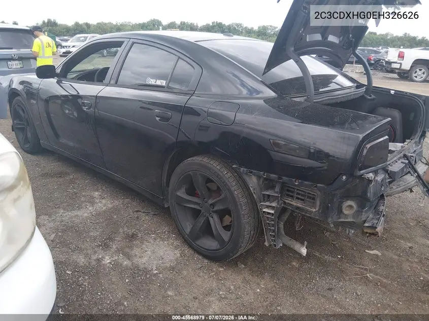 2014 Dodge Charger Sxt 100Th Anniversary VIN: 2C3CDXHG0EH326626 Lot: 45568979