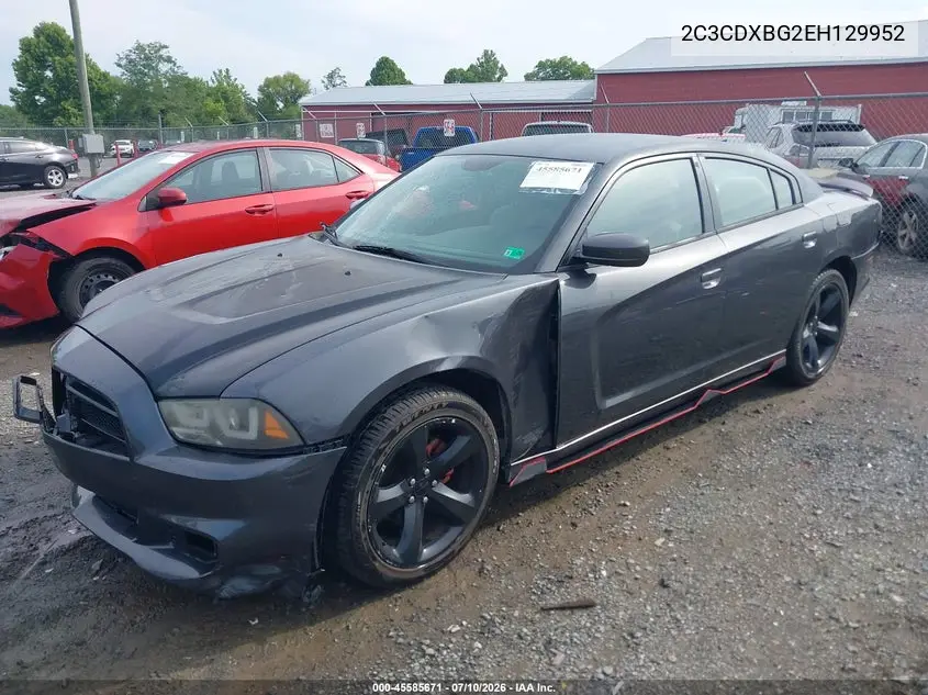 2014 Dodge Charger Se VIN: 2C3CDXBG2EH129952 Lot: 45585671