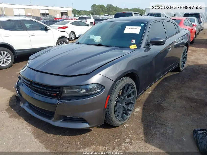 2C3CDXHG7FH897550 2015 Dodge Charger Sxt