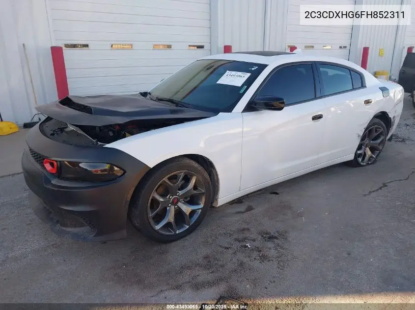 2C3CDXHG6FH852311 2015 Dodge Charger Sxt