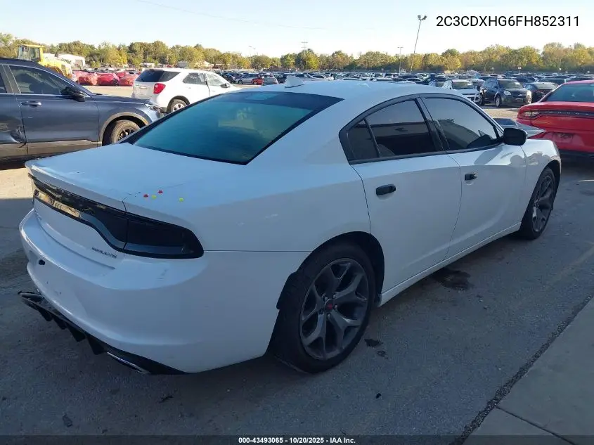 2C3CDXHG6FH852311 2015 Dodge Charger Sxt
