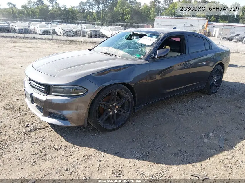 2C3CDXCT6FH741729 2015 Dodge Charger R/T
