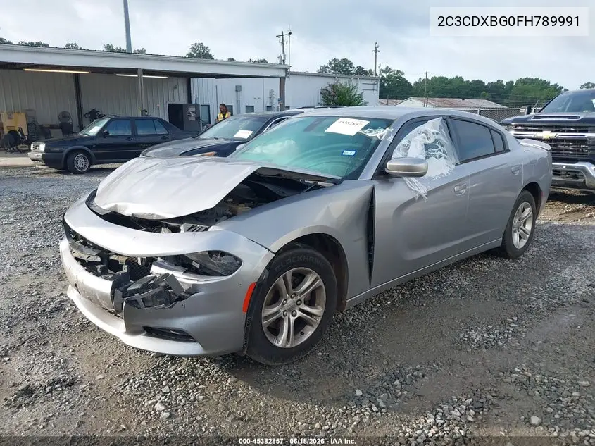 2015 Dodge Charger Se VIN: 2C3CDXBG0FH789991 Lot: 45382857