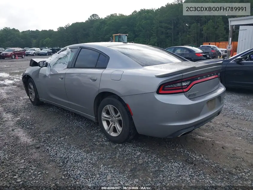 2015 Dodge Charger Se VIN: 2C3CDXBG0FH789991 Lot: 45382857