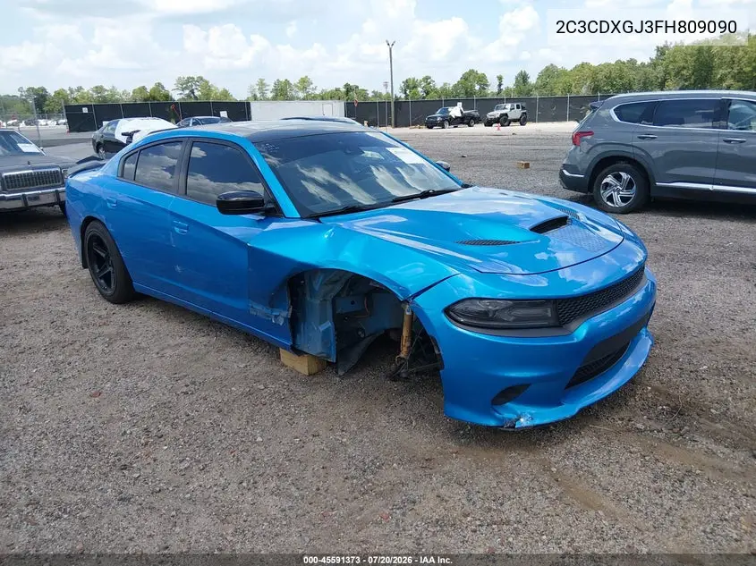 2015 Dodge Charger R/T Scat Pack VIN: 2C3CDXGJ3FH809090 Lot: 45591373