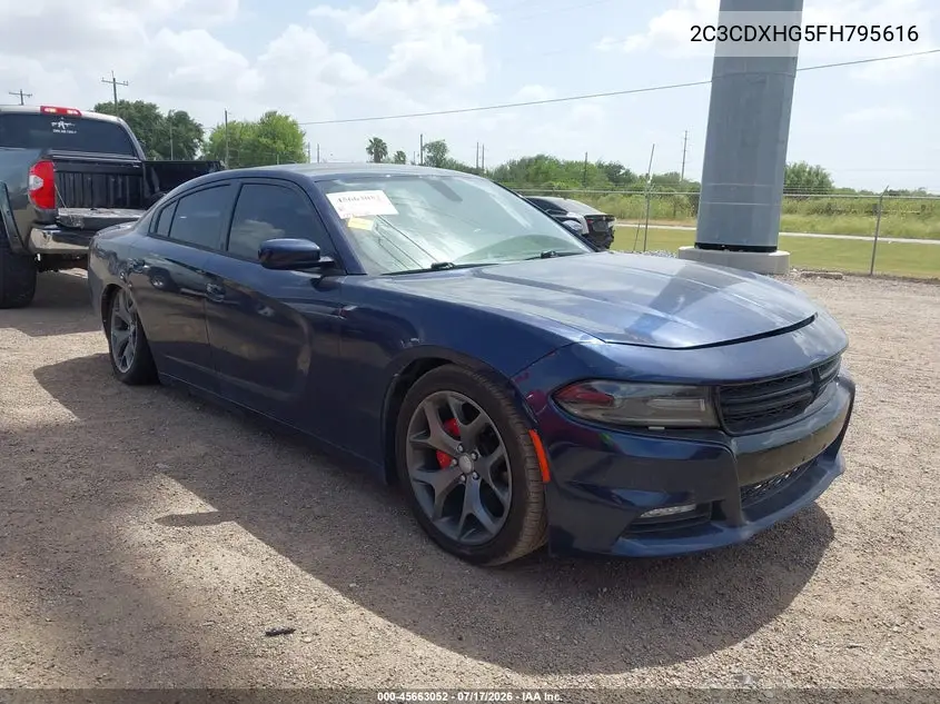 2015 Dodge Charger Sxt VIN: 2C3CDXHG5FH795616 Lot: 45663052