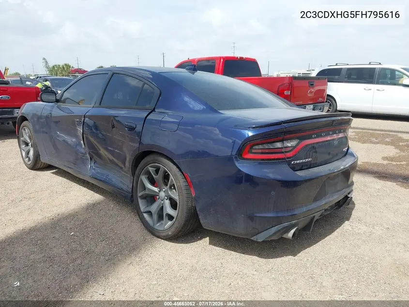 2015 Dodge Charger Sxt VIN: 2C3CDXHG5FH795616 Lot: 45663052
