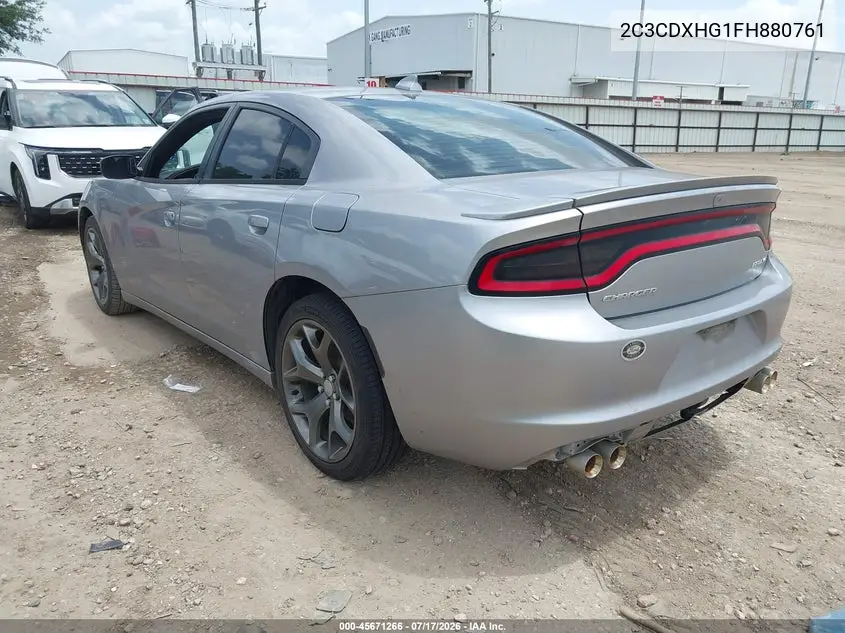 2015 Dodge Charger Sxt VIN: 2C3CDXHG1FH880761 Lot: 45671266