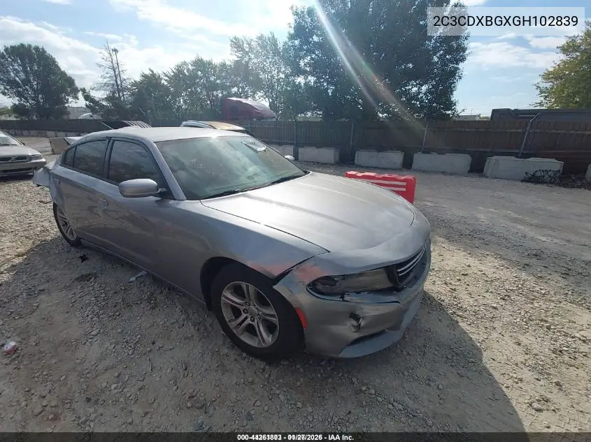 2C3CDXBGXGH102839 2016 Dodge Charger Se