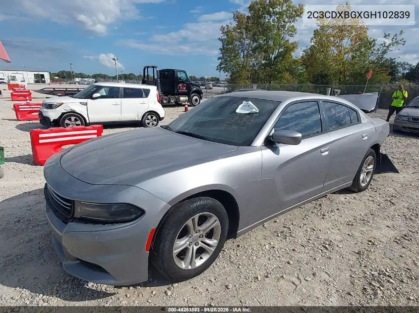 2C3CDXBGXGH102839 2016 Dodge Charger Se